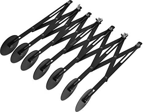 Sunicon 5 Wheel Pastry Cutter, Stainless Pizza Slicer, Multi Round Dough Cutter Roller Cookie Pastry Knife Divider with Handle, Expandable Pizza Slicer (7 Rounds)