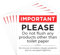 AOZUO 6Pcs Please Do Not Flush Stickers, 6x 6 Do Not Flush Any Products Other Than Toilet Paper Sign Bathroom Sign No tire por el inodoro ningún producto que no sea papel higiénico