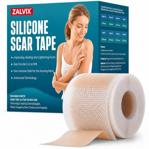 Silicone Scar Tape Medical Grade Silicone Scar Sheets 4cm X 1.5m Scar Tape | Waterproof Washable & Reusable Scar Tape Works Old & New Scars for C-Section Tummy Tuck Keloid Burn & Surgical Scar Treatment