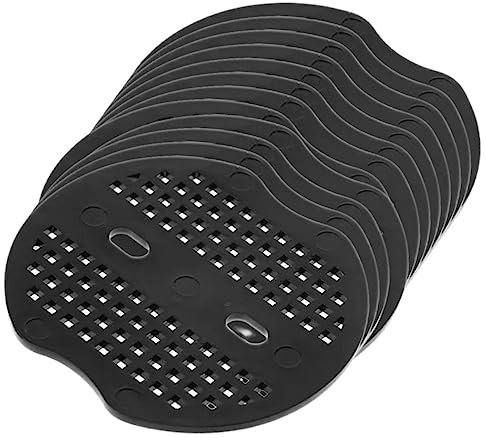 iplusmile Almohadillas De Juntas para Estacas De Jardinería Negras 6,8x6,5 Cm 40 Unidades para Césped y Paisajismo Fijación De Malla Antihierbas Resistente y Duradera