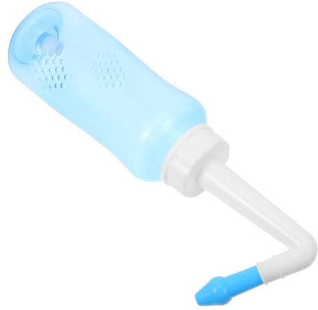EXQUIMEUBLE Pot de Nettoyage Nasal Portable 300 Ml, Dispositif D'irrigation des Sinus Vanne Manuelle Réglable, Flacon Souple en Plastique, Usage Quotidien pour Adultes et Garçon et Filles,