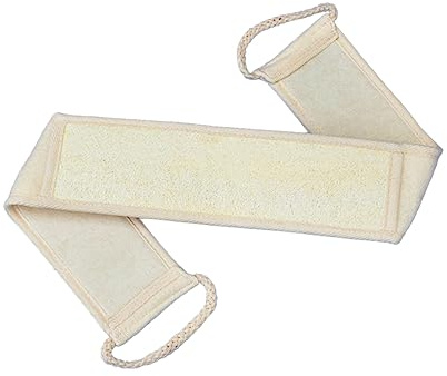 CTIRCHIU 3stücke Natürlicher Loofah Rückenschrubber Rückenpeeling Massagegürtel Beige Sanfter Körperbürste Zur Entfernung Abgestorbener Hautzellen Durchblutung Für Glatte Haut