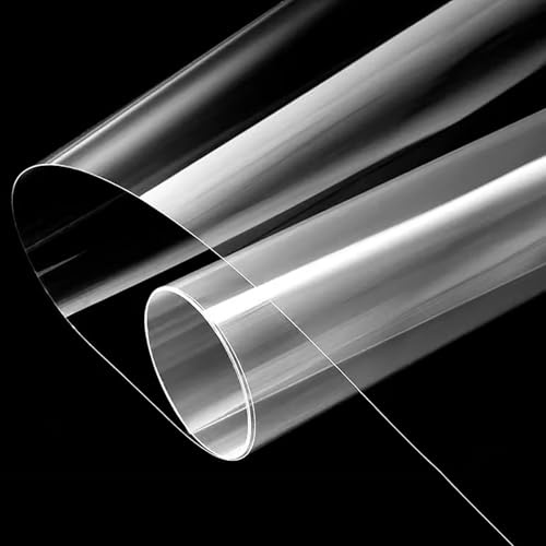 COYOUCO PET Kunststofffolie Transparent 0,1mm – Hitzebeständig für DTF-Druck, Basteln, Sublimation, Schilder, Laminieren, Modellbau, DIY-Projekte,0.6m×5m