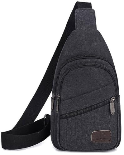 Vroxdrez Brusttasche 9L Schultertasche Leichte Sling Bag Herren Klein Schulter Tasche – Herren Brusttasche zum Umhängen mit Anti-Diebstahl Fach – Männerhandtasche für Wandern & Reise
