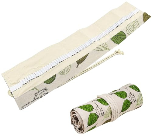 Canvas Pennrullar Med 72 Fack Konstnär,Canvas Pennrulle,Färg Penna Rulle Hållare Rulla,Wrap Pennfodral För Konstnärer,Barn,Vuxna,För Pennor,Kulspetspennor,Färgpennor,Gelpennor