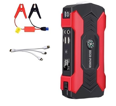 Arrancador De Batería Coche 20000mAh, Banco Energía 200 600A, Cargador Portátil, Amplificador, Dispositivo Arranque Automático 12V, Emergencia FáCil De Usar(Digital Display)