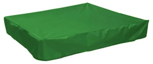 Sandlådeskydd kvadratiskt dammsäkert terrass-sandlådeskydd, möbler, polyester-TAFT, vattentätt utomhusskydd 190T (grön, 200 x 200 x 20 cm)