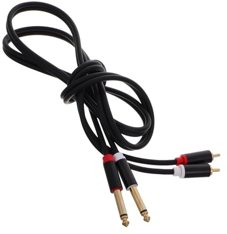 FUNNETOYU Cavo Audio Stereo Rca Vie con Connettori Placcati Oro e Involucro in Alluminio Compatibile con Speaker e Strumenti Musicali Trasmissione Segnale Affidabile e Suono Alta Fedeltà