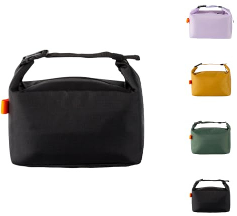 SUOXU Isolierte Lunchtasche, auslaufsicher, Thermo-Lunchtasche für Erwachsene und Kinder – große Kapazität, wasserabweisende Kühltasche für Arbeit, Schule, Picknick und Reisen (schwarz)