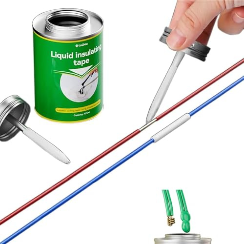 Lycosidae Flüssiggummi Schwarz, Flüssiges Isolierband, Wasserdicht und Schnell Trocknend, Isolierband für Alle Arten Von Leitungen und Elektrogeräten, 125 ml (Grün)