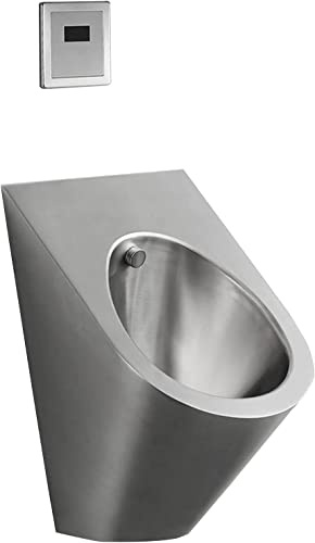 Urinario de pared Urinarios inteligentes de acero inoxidable para montaje en pared con descarga automática: ideales para escuelas y centros comerciales Diseño compacto para un uso eficiente