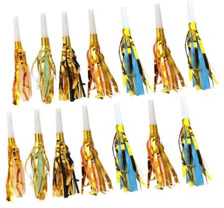 BESPORTBLE 30 Unidades de Silbatos con Flecos Multicolor para Fiestas Infantiles y Cumpleaños Bocinas Plásticas Seguras Dispositivos para Hacer y Recuerdos de Fiesta