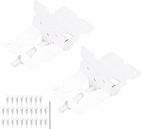 Weißes Zauntorscharnier aus Kohlenstoffstahl, robustes Gartentürscharnier, Hardware-Zubehör für Zauntore und Gartentüren. Material: Kohlenstoffstahl, Farbe Weiß, Größe 50,1 Unzen,