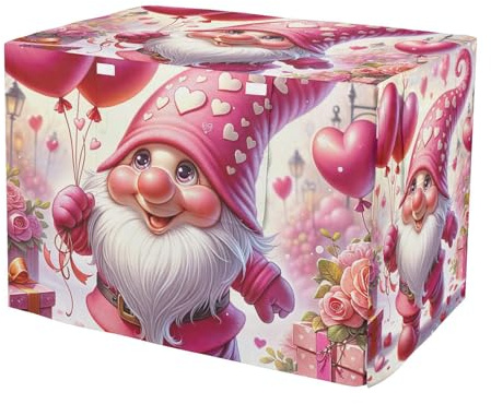 RPLIFE Söt tomte rosa hundlåda överdrag (S-XL) UV-beständigt husdjurslåda skydd med upprullade sidor, minskar skällande, X-Large