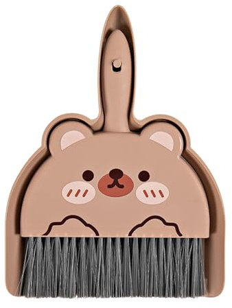 Mini Kehrset mit Bürste, tragbares Dustpan und Handbesen Set aus robustem PP, 18x23cm - Kompakt, multifunktional & platzsparend, ideal für Schreibtisch, Haushalt, Reinigung (Tragen)