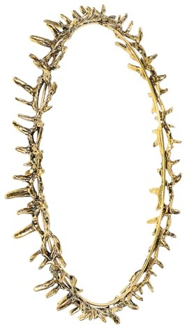 NIYANGLE Tiara de Boda Dorada Diseño de Corona de Espinas, Accesorio Portátil de Metal para Fiestas y Celebraciones Festivas