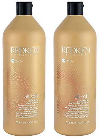 Redken All Soft Shampoo And Conditioner 33.8 Oz Duo, 1000ml