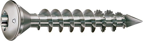 SPAX - Pfostenschraube, 8,0 x 50 mm, 50 Stück, Zentrierkopf, T-STAR plus, CUT, Vollgewinde, Edelstahl rostfrei A1, 1.4016 - 35708000601001