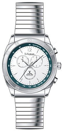 Lifemax Chronograph Style Atomic Talking Watch with Steel Bracelet