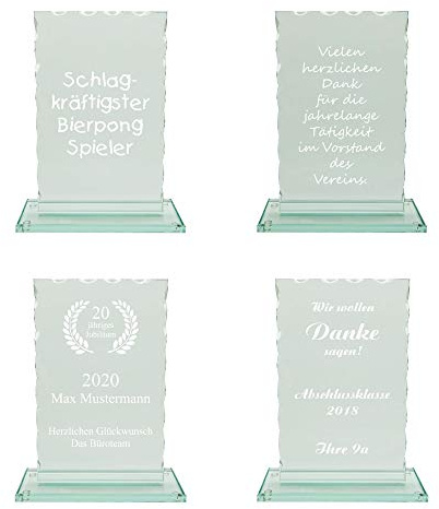 JSSC Neugart GmbH Glaspokal, Wellenschliff (gerade), in 3 verschiedenen Größen oder als Serie mit über 30% Nachlass