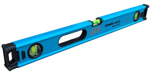 OX Tools Tradesman Box Level 24/60 cm Magnified Vials,Blue