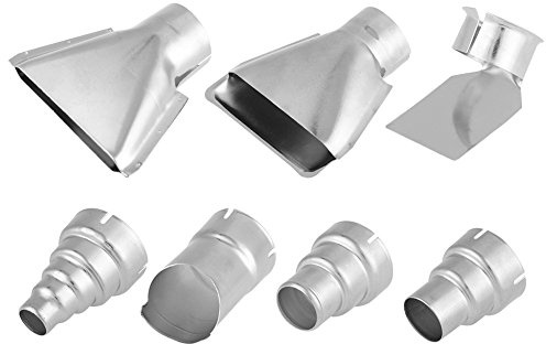ASHATA 7 Stück Heißluftpistole Düsensatz 35-40mm Edelstahl Heißluftpistole Düsen Kit für 1500-2000 Watt Heißluft Lötstation Reparaturwerkzeug