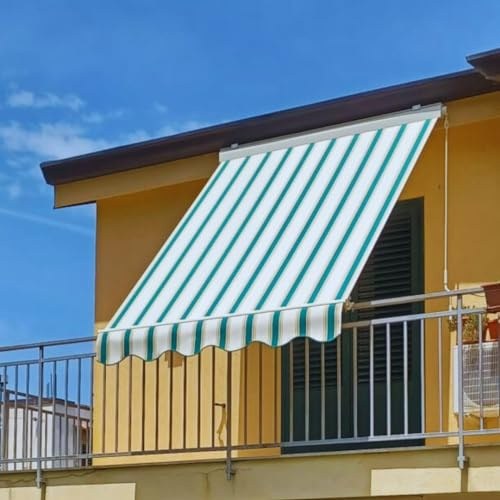 TENDAGGIMANIA Tenda da Sole a Caduta con Cassonetto di Protezione - Tenda Balcone Esterno in Tessuto Acrilico Tempotest Personalizzabile - Larghezza da 181 a 245 cm - Altezza 300 cm