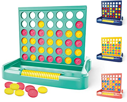 Pup Go 4 in Einer Reihe Spiele Groß für Kinder ab 3+Jahren fur Mädchen Jungen, Brettspiele Klassiker, Pädagogisches Strategiespiel Kinderspiele mit 6 Ersatzchips (Grün)