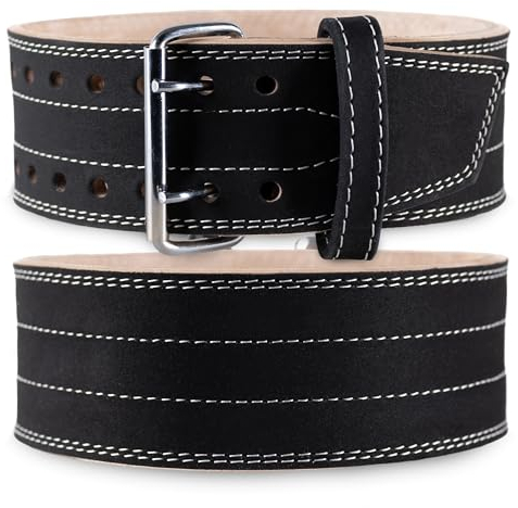 ATHLETIC AESTHETICS Premium Gewichthebergürtel KDK Gürtel aus echtem Büffelleder - 13 mm Powerlifting Belt mit Doppeldornschließe - Für Gewichtheben, Krafttraining & Fitness - Unisex