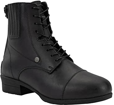 SUEDWIND FOOTWEAR Reitstiefeletten Icelock BZ Lace Eco – Schwarz 37-43 | Leder Reitschuhe mit Reißverschluss hinten, IceLock-Sohle & Teddyfell-Fütterung – robust, tolle Passform & maximaler Grip