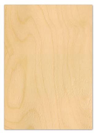 100 Blatt Holz Birke Motivpapier Briefpapier (MPA-5256, DIN A4) Holzfurnier Holzmaserung zweiseitig Holz