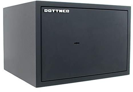 Rottner Möbeltresor S2 Powersafe 300, S-2 zertifiziert, Doppelbartschloss, Anthrazit, BxH 445x300 mm, Befestigungsmaterial inklusive, bedingter Feuerschutz, 1 Fachboden