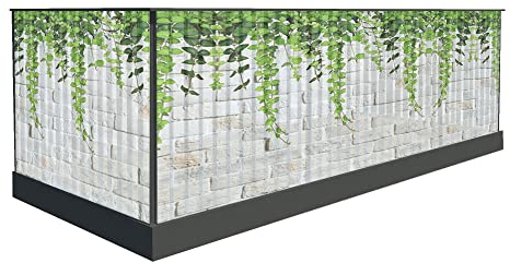 Sichtschutz für den Balkon 100cm hoch oder andere Windschutz balkonsichtschutz Balkonumrandung sichtschutz Sichtschutznmatte Terrassenüberdachung (500 x 100 cm, Muster 16)