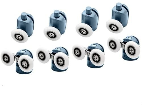 8 Pcs Top/Bottom Shower Door Rollers/Runners/Pulleys/Wheels Bathroom Replacement Parts 23mm Diameter (23mm)