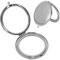Espejo Compacto con Aumento, Espejo Plegable Portátil de Doble Cara, Espejo de Bolsillo Pequeño, Mini Espejo de Viaje Redondo, Espejo de Maquillaje Espejo de Bolsillo, para Mujeres (Plata)