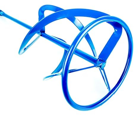 Skimflex Mixing Paddle – Paddle Mixer, Mixing Paddle for Drill, M14 Mixer Paddle for Plaster, Mortar, Paint, Cement – Dual Helix, Powder-Coated, Anti-Rust, 200mm (8) Tool Attachment