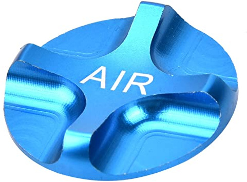 KIMISS Fahrrad-Ventilschaftkappen, MTB-Gabel, Luftkappe, Aluminiumlegierung, Aluminiumlegierung, Fahrrad-Federgabel, Vorderradgabel, Luftdichte Ventilabdeckung, Fahrradsory (blau)