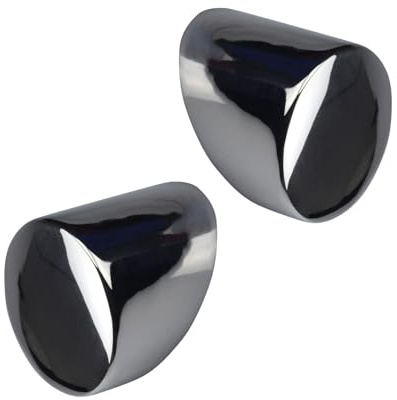 Jackson Woodturners Metal Handrail End Caps for 54mm Round Handrails – Pair with Screws – Chrome, Black, Brushed Nickel or Antique Brass (Chrome)