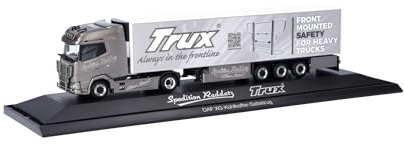 Herpa LKW Modell DAF XG Kühlkoffer-Sattelzug Sven Raddatz/TRUX (Niedersachsen/Jork), Miniatur im Maßstab 1:87, Sammlerstück, Made in Germany, Kunststoff