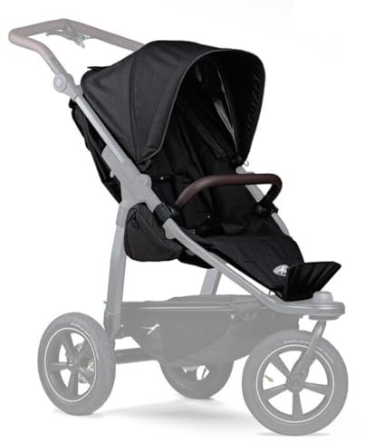 TFK Fahrradanhänger Modell Sportsitz für Mono 2 XXL Komfort-Sitz für Kinder bis 34 kg - Schwarz