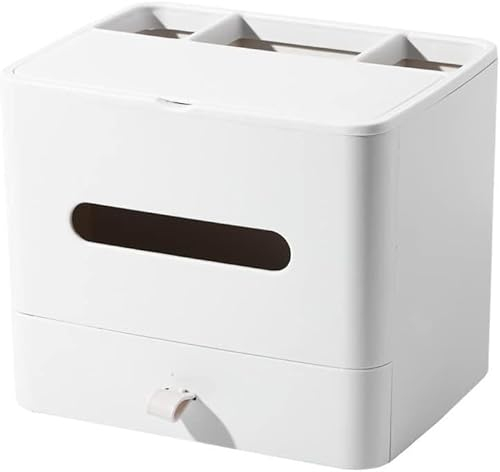 Toilettenpapierhalter, Papierrollenhalter, rechteckige Taschentuch-Aufbewahrungsboxen mit Ablagefach, weiße Pumppapierbox, Couchtisch-Ornamente for Zuhause und Wohnzimmer