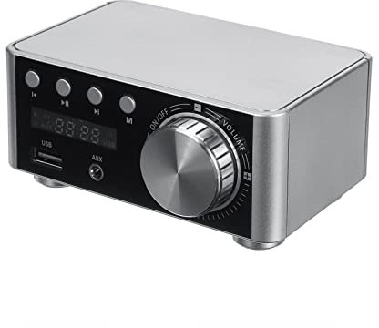 Amplificatore audio stereo, 100W Audio HiFi Bluetooth 5.0 Classe Power Classe D Amplificatore TPA3116 Digital Amp Home Audio Auto Marine USB AUX IN. Mini audio. per sistema home theater con altoparlan