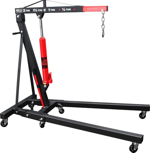 KS Tools 160.1290 Performance - Grúa plegable para taller (2000 kg)
