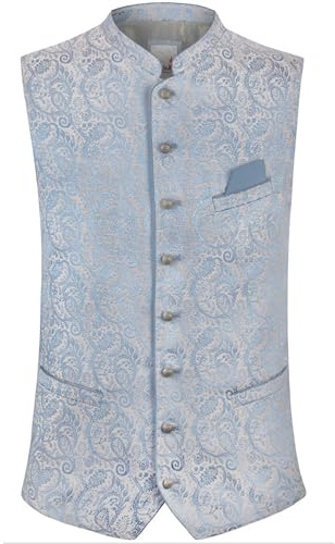 Bergfeuer Herren Silvano Trachtenweste, Rauchblau, 48 EU