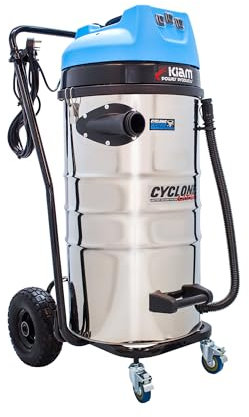 Equip2clean Vacuum Cleaner for Gutter Cleaning, Cyclone Lite KV100 3600W Triple Motor, Corded Vacuum Cleaner with Side Entry Inlet for High-Reach Debris Removal, and Aluminium Pole Kit (28ft)