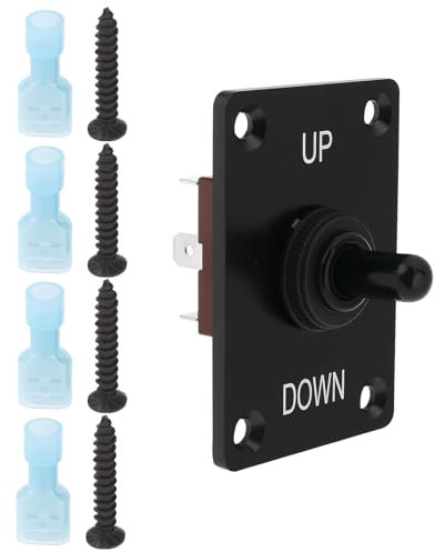 Briny River 1 Juego de Interruptor Control Ajuste Barco 12 V 5 A Y 3 Pines Interruptor Palanca hacia Arriba Y hacia Abajo Panel Interruptor Control Palanca Adecuado RV Barco Automóvil Camión