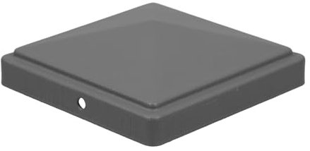 jojofuny Quadratische Abdeckung Dekorative Zaunpfostenkappen Schwarz für Terrassenbeläge und Leitplanken