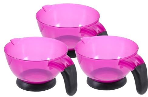 MOTHNUR 3piezas Taza De Silicona Para Teñir Cabello Cuenco Resistente Para Peluquerías Unidades