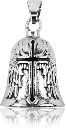 Guardian Bell Campanella Portafortuna Moto, Campanella Moto, Portachiavi Guardian Bell,Biciclette e Auto Elettriche, in Acciaio Inossidabile Nero Oleoso, con Anello Appeso, Design Elegante