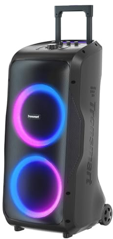 Tronsmart Halo 300 Altoparlante Portatile Bluetooth 5.3 240 W, Speaker Party 18H, Suono 270°, IPX4 Impermeabile, Luce LED, Microfono/Chitarra/XLR, Nero